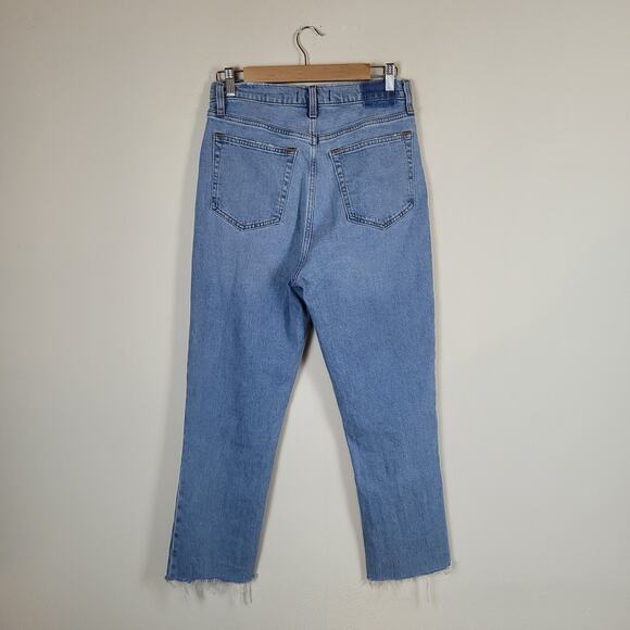 Abercrombie & Fitch Jeans 29 8R 90s Slim Straight Ultra High Rise Criss Cross - Picture 3 of 10